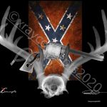 rebel flag Antlers and Blackhawk